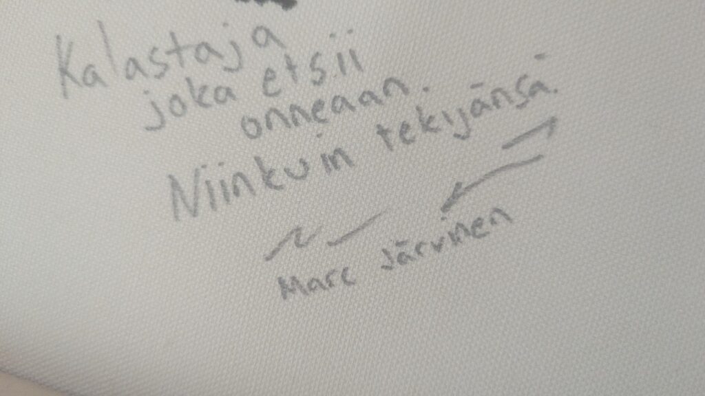 Kalastaja joka etsii onneaan. niinkuin tekijänsäkin by Marc Järvinen