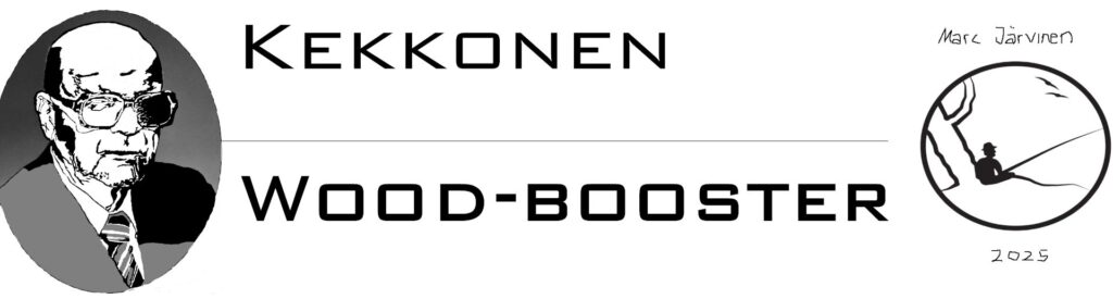 Laser engraving. "Kekkonen" on the hilt of the knife.